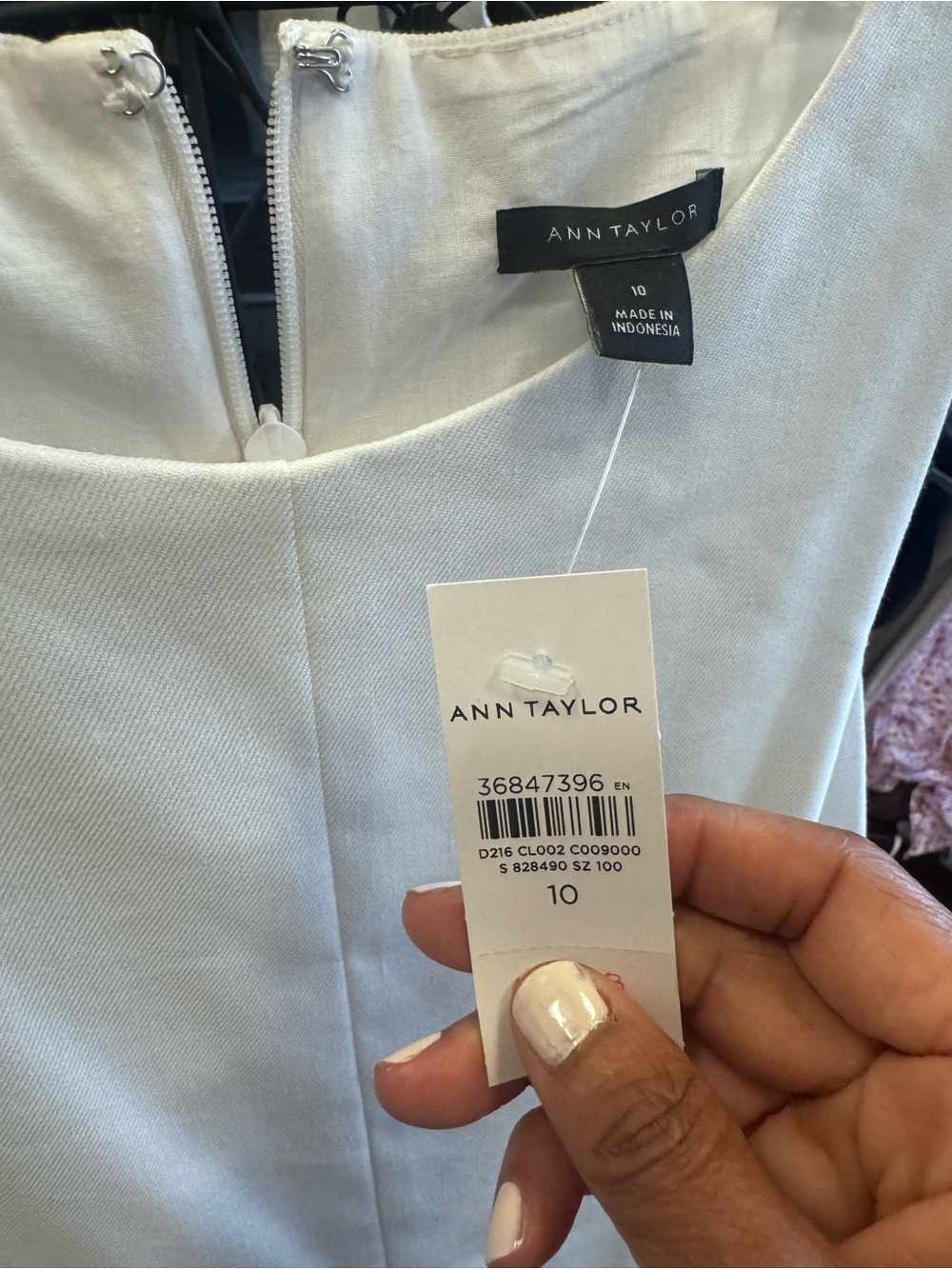 NWT 
Ann Taylor White Sleeveless Dress